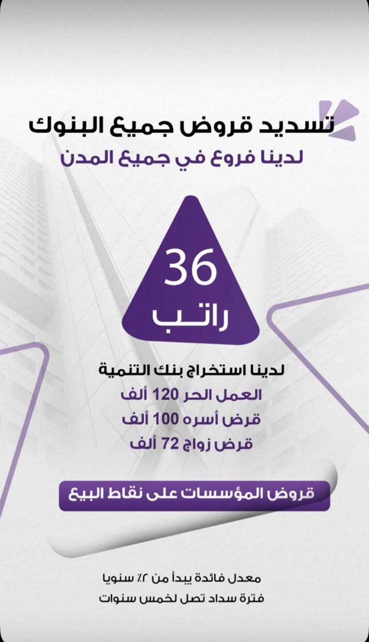 تسديد ومتعثرات واستخراج تمويل جديد